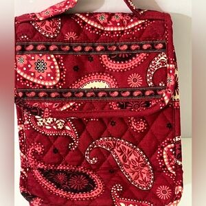 Vera Bradley Lunch Bag Quilted Red Paisley Insulated Two Compartments
